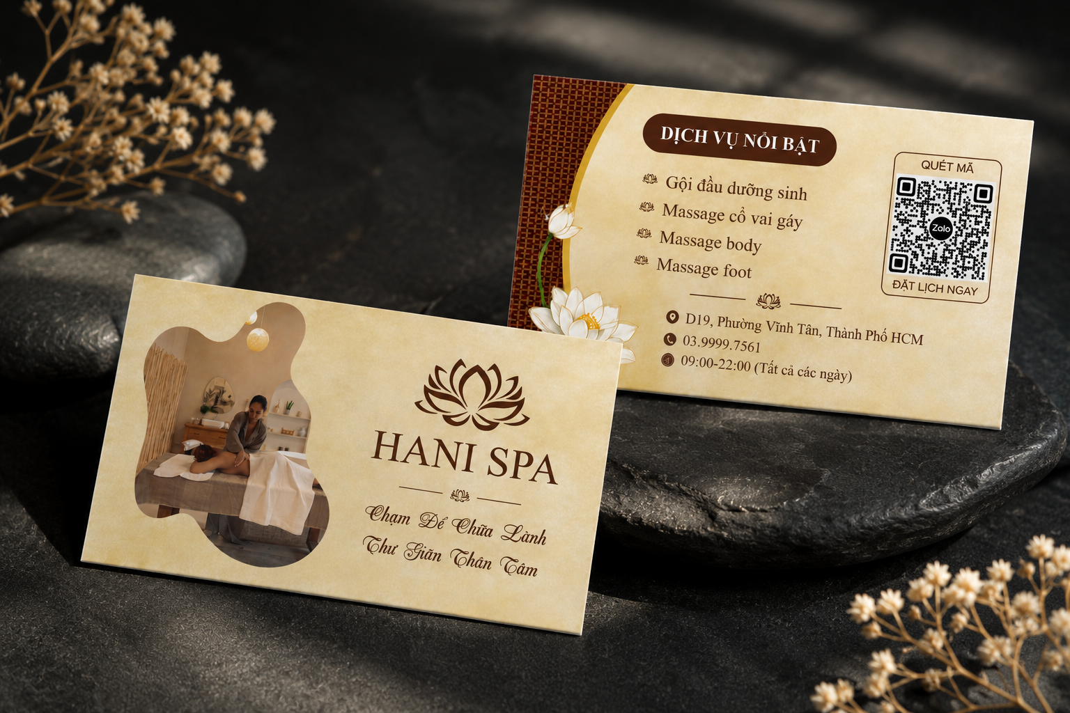 Mẫu card visit spa đẹp, in danh thiếp Bình Dương TPHCM
